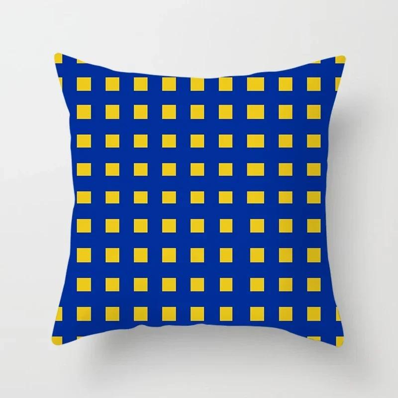 Simple Geometric Pattern Decorative Pillowcase Car Sofa Square Cushion Pillowcase