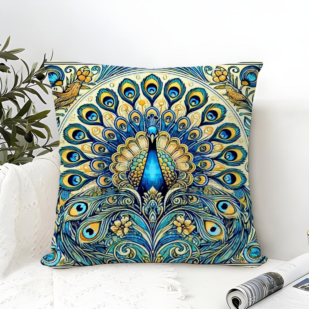 Elegant Swan And Bird Animal Prints Pillow Case Linen Pillow Case Sofa Home Decor Cushion Cover Cushion Cove