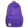 Middle School Student Schoolbag Women's Large Capacity Backpack Men Solid Color Nylon Backpack