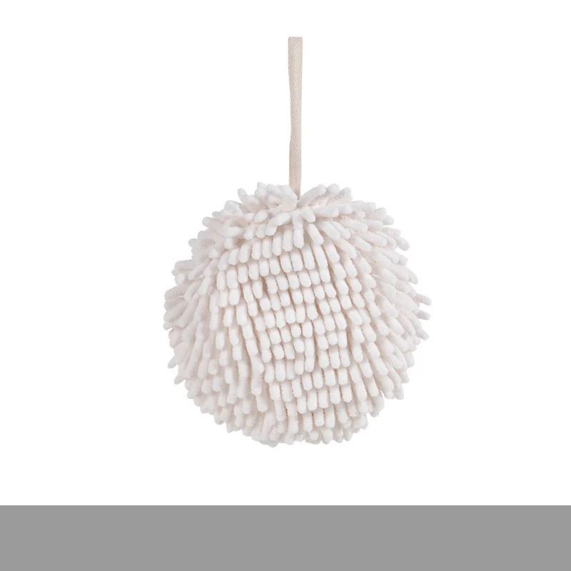 

шарик для вытирания рук кухонная тряпка для сушки рук абсорбирующее полотенце утолщенный милый носовой платок бытовое подвесное полотенце оптом белый