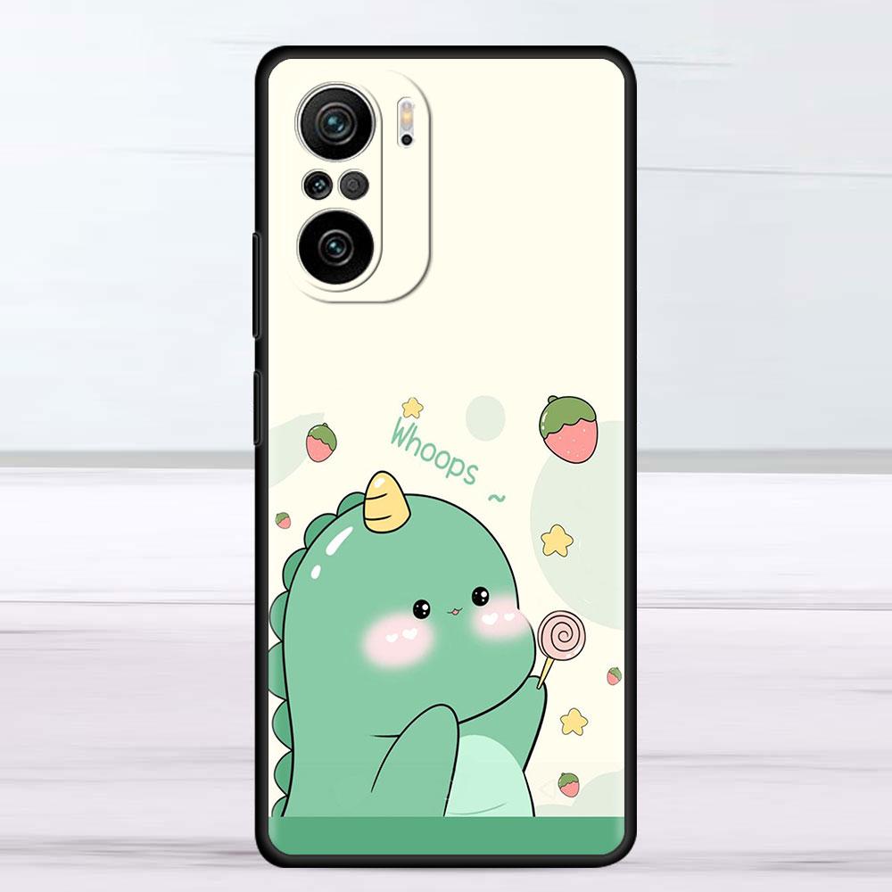 Case For Xiaomi Redmi Note 11 9S 10 9 8 7 9A 9C 9i K40 8T 10C 9T K50 Silicone Phone Shell Dinosaur Cartoon