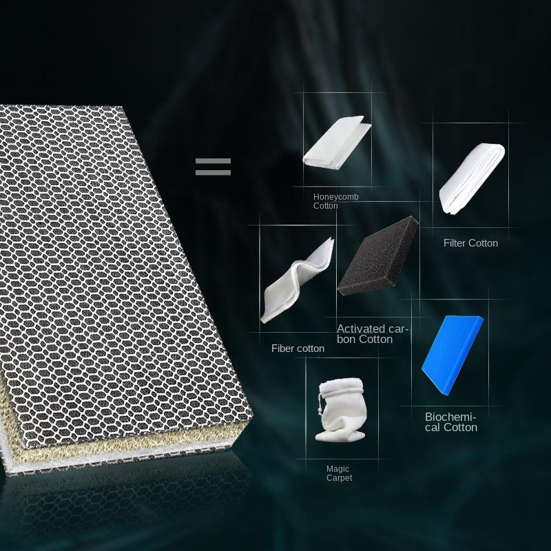 Aquarium 8D Schwamm Fischteich Filter Baumwolle Reinigung Reiniger Wasser Reinigung Ohne Gel Baumwolle Filter Medium Baumwolle