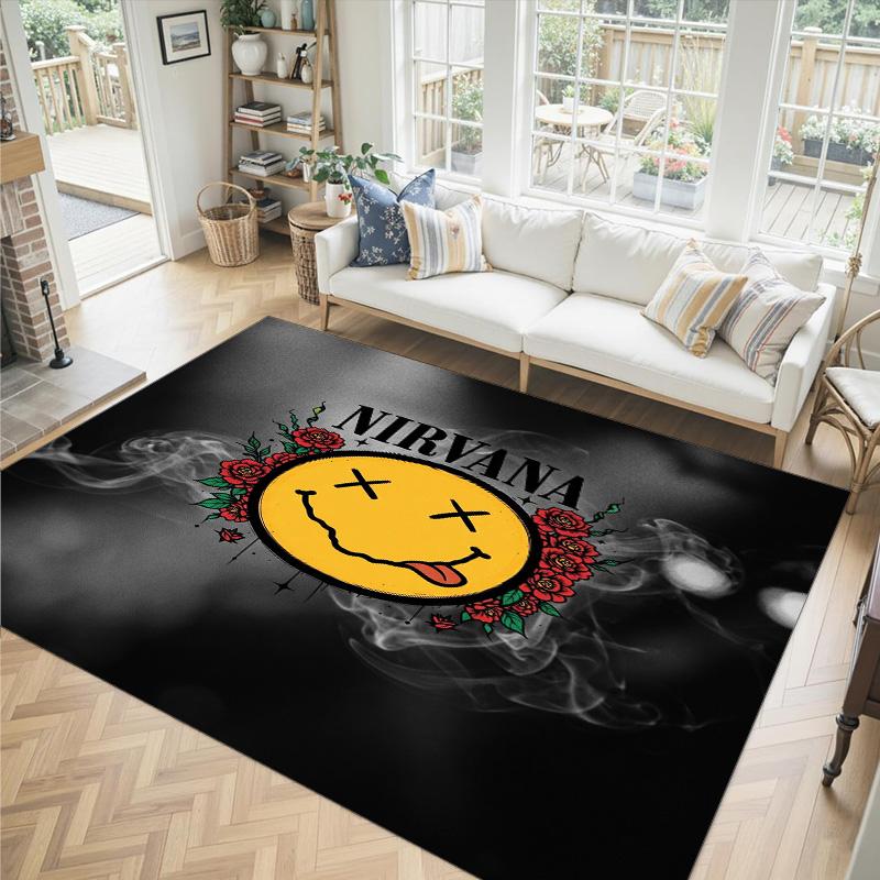Nirvana Design Crystal Velvet Carpet Cozy Non?Slip Printed Rug For Bedroom Living Room Entrance