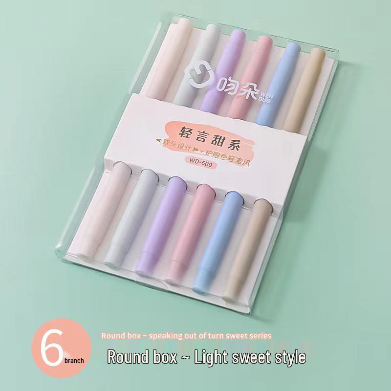 Morandi Color Double-Ended Fluorescent Marker Pens for Planners and Students Dual-ended