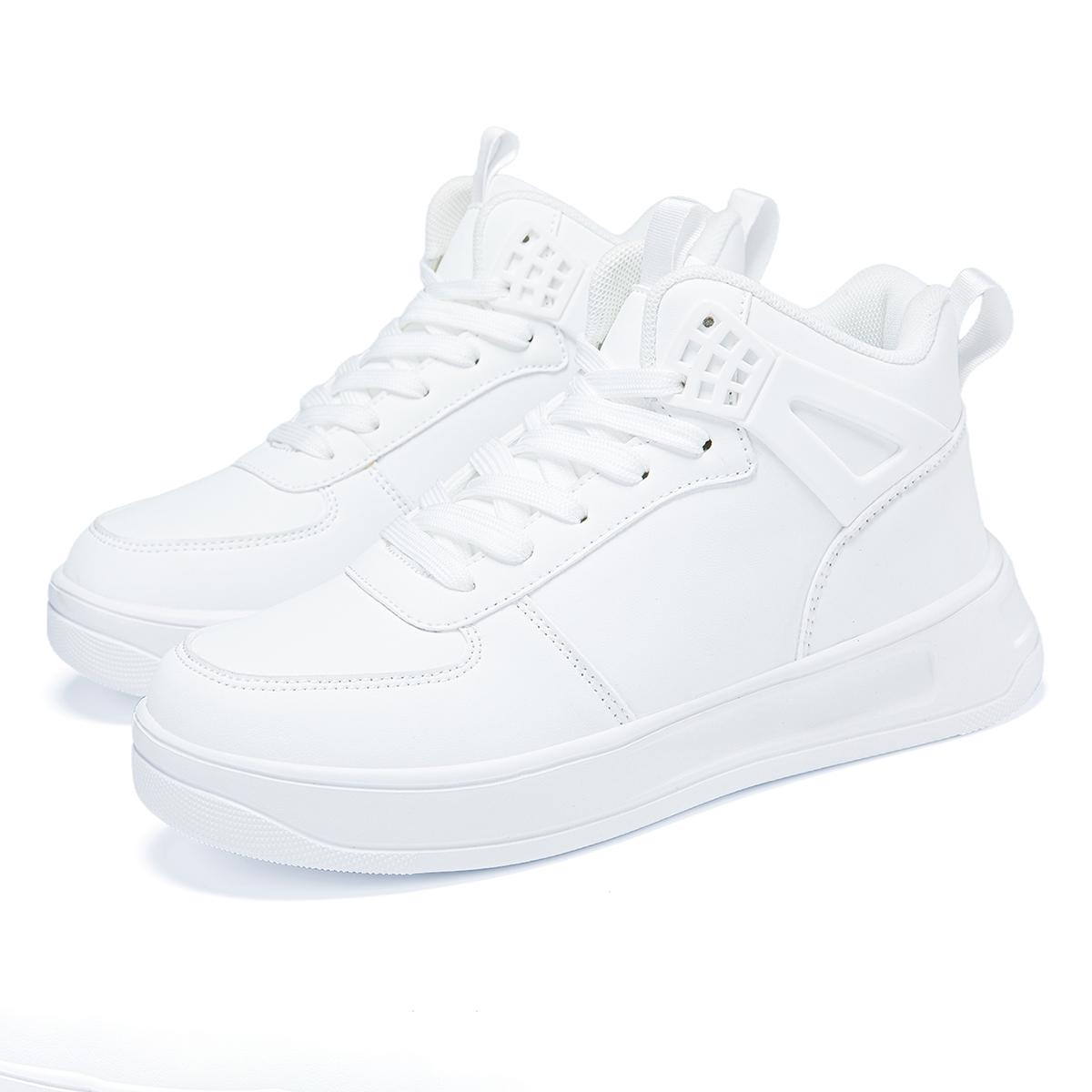 

TUINANLE высокие кроссовки женские мужские универсальные нескользящие баскетбольные кроссовки плоская обувь для скейтборда 39 белый