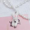 Key Holder for Students Heart Rabbit Keyring Phone Lanyard Mobile Phone Strap