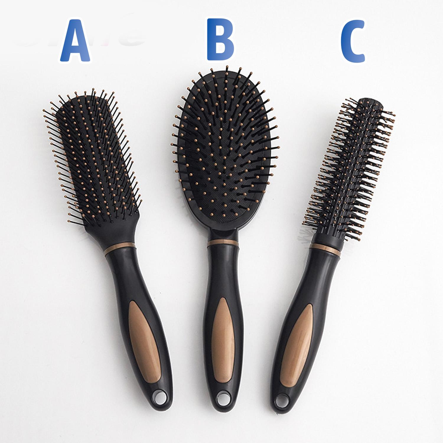 

Расческа для массажа кожи головы с воздушной подушкой - Меридианная терапия и конструкция с широкими зубьями против спутывания для длинных прямых волос, Антистатическая салонная расческа для дома для женщин и мужчин B чёрный