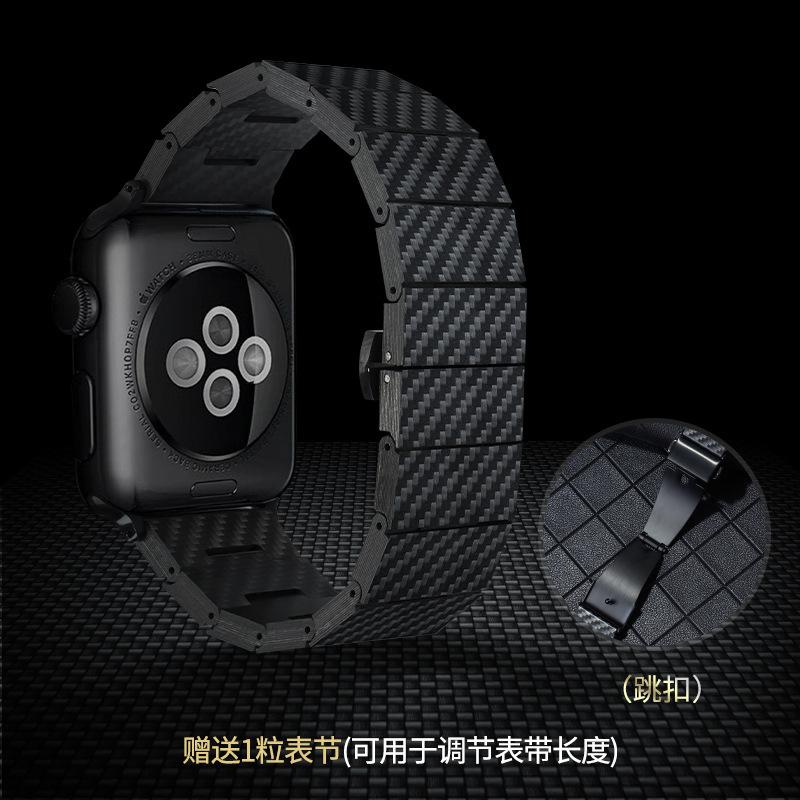 

Подходит для Apple Watch S9 Ultra S8/7/6/5 Band Apple Watch IWatch Carbon Fibre Texture Application: 42/44/45/49mm