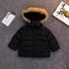 Winter Child Kids Solid Color Hoodie Zipper Coats Keep Warm Jacket Clothes