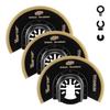 3PCS Titanium Oscillating Saw Blades, 3-1/2'' Semi Circle Bi-Metal Universal Multitool Blades, Quick Release Multi Tool Blades Kits for Wood, Metal