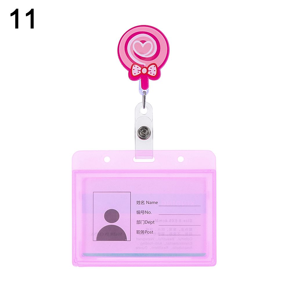 Cartoon Nurse Doctor ID Badge Holder with Retractable Reel, Retractable Metal Clip Business Work Card/Name Tags Badge Holders