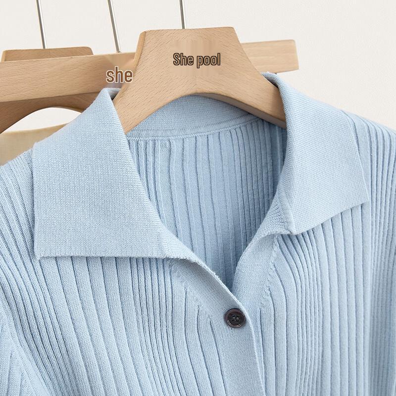 Women's Slim Fit Lapel Knit Short Cardigan