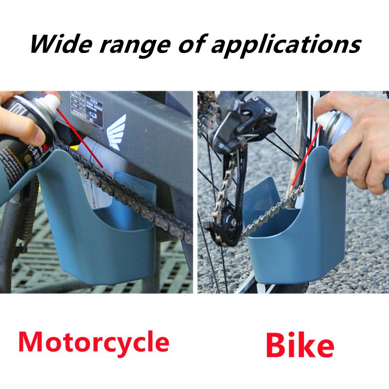 Noua cutie de instrumente pentru depozitarea uleiului pentru lanț de biciclete pentru curățarea lanțului, agent de scule anti-stropire cu ulei, folosit pe scară largă, instrument anti-pulverizare pentru ulei de lanț