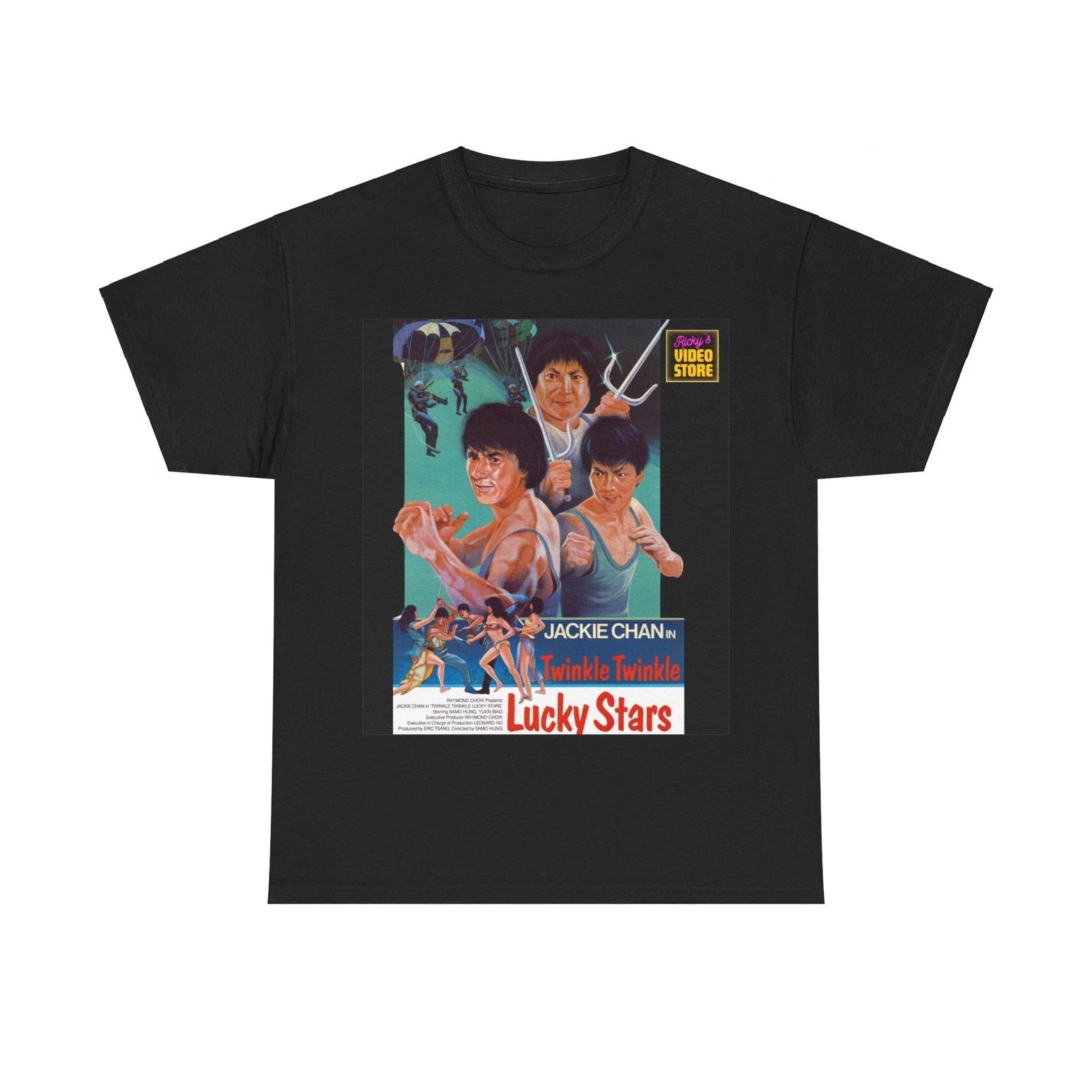 Jackie Chan Twinkle Twinkle Lucky Stars 100% Cotton T-shirt Mens Tees Top Hong Kong Cinema 3XL