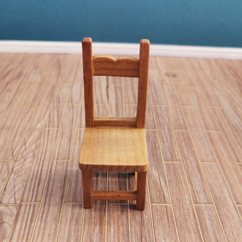 1:12 Dollhouse Miniature Chair Back Chair Stool Home Furniture Model Decor Toy