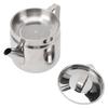 Grease Container with Mesh Strainer Stainless Steel Easy To Grip Grease Keeper Meat Frying Cooking Oil