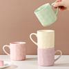 High value Design Sense Gradient Hand Pinched Cup for Girls Coffee Cup for Household Drinking Water Cup Couple Mouthwash Cup