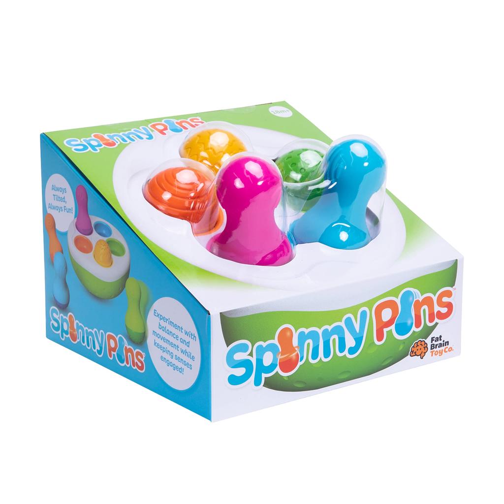 Fat Brain Toys Baby Spinny Pins Wobble Rise Up Color Matching Toy [Authentic] FA248-1