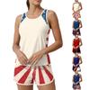 Sleeveless Athletic Tank Top and Shorts Set for Women Lightweight Breathable Quick Dry Sportswear