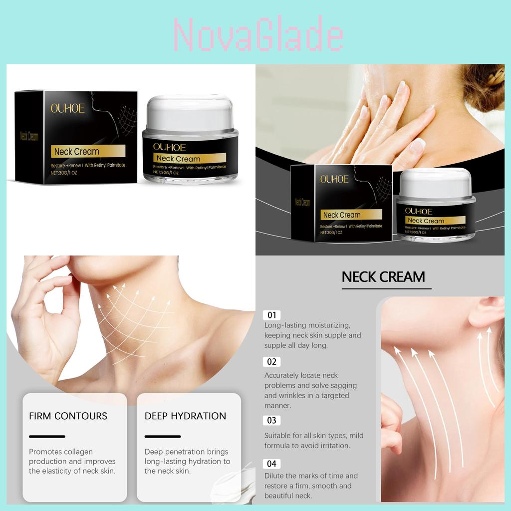 Ouhoe Neck Moisturizing Cream Hydrating Firming Nourishing Skin Care Cream 30g