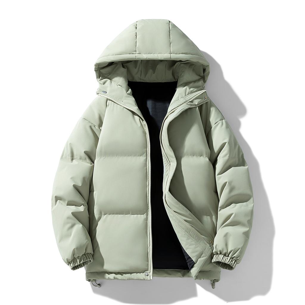 M-8XL Big Yards Stand-up Collar Cotton Jacket Men and Women Section of The Winter Loose Cotton Clothing Bread Clothing Solid Color Cotton Jacket