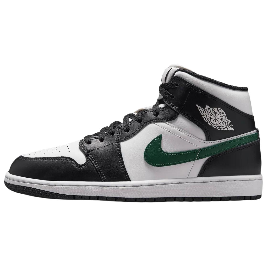 Air Jordan 1 Mid Black Gorge Green Summit White 40