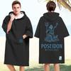 2025 Quick-Dry Hooded Swim Poncho with Zipper - Portable Bathrobe and Beach Towel