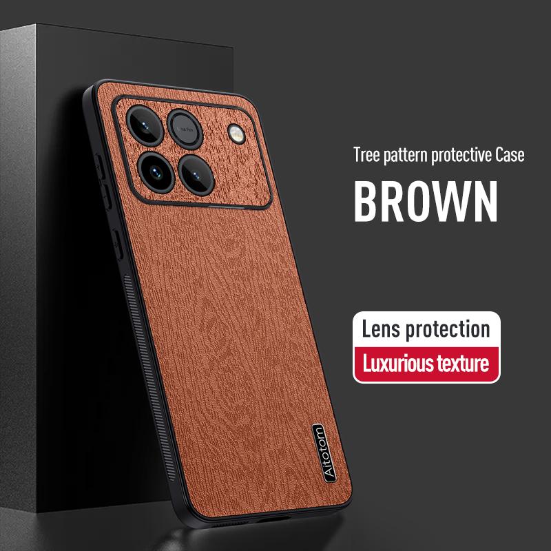 Luxury Tree Grain Leather Phone Case For Honor Win RT Shockproof Anti-fall Lens Full Protection Cover Bumper For Honor Win RT