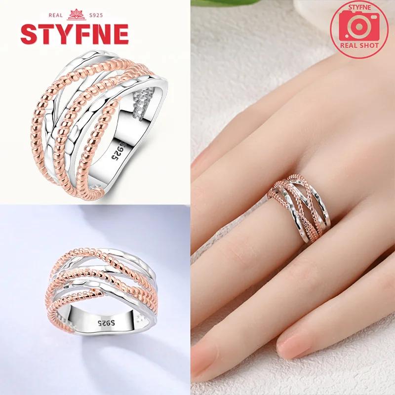 

2025 Silver 925 Sparking Blue Lotus Rings Infinite Love Princess Wishbone Original Vintage Ring for Women Fine Jewelry Gift 9