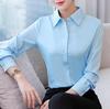 Women's long-sleeved white shirt autumn clothing Korean version of professional clothing formal work clothes large size anti-light temperament 