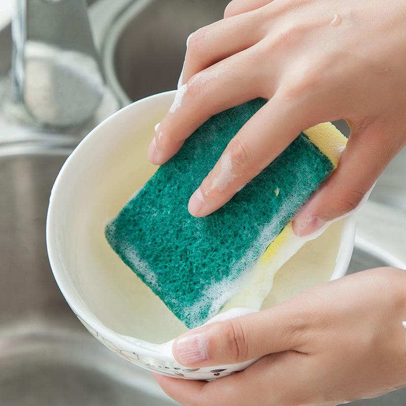 Sponge wipe custom double-sided magic wipe kitchen thickened high-density sponge brush bowl artifact cleaning tool general merchandise Daquan