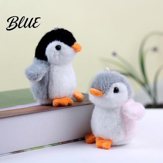 Handbag Charms Plush Pendant Soft Easy Hanging Mini 3D Eyes Keychain Cute Penguin