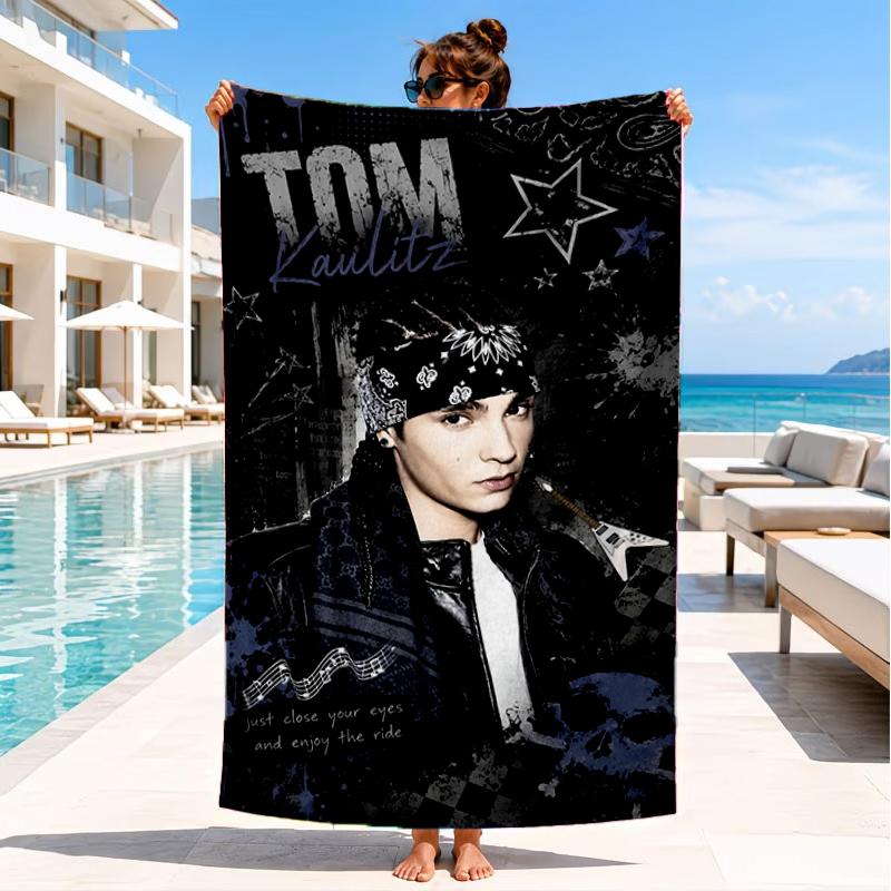 Tokio-Hotel Musik Strandtuch, Superweiche Mikrofaser, Perfektes Geschenk für Sie/Ihn, Geburtstag, für Pool, Strand, Reisen, Dekoration Strandparty