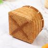 Multi-purpose Retro Bamboo Basket Handmade Small Size Snack Basket Bamboo Woven Tea Basket Snack Fruit Organization