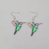 Acrylic Colorful Hummingbird Earrings Statement Jewelry Stud Earrings  Jewelry Accessory