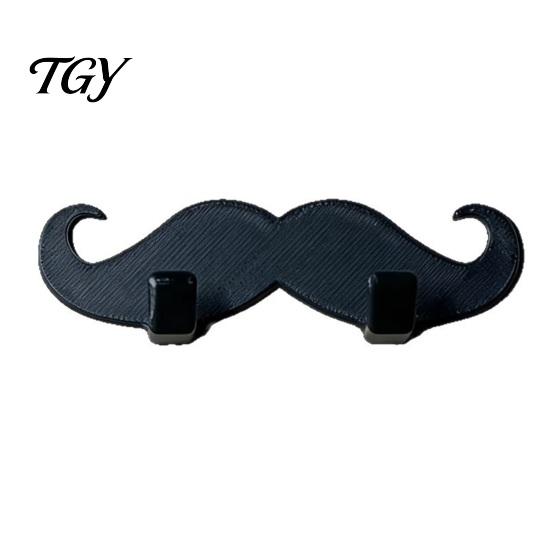No Drill Razor Holder for Shower 3D Printed Beard Shaped Wall Hook, Self?Adhesive Creative Bathroom Damage Free Adhesive Hooks Home Hanger