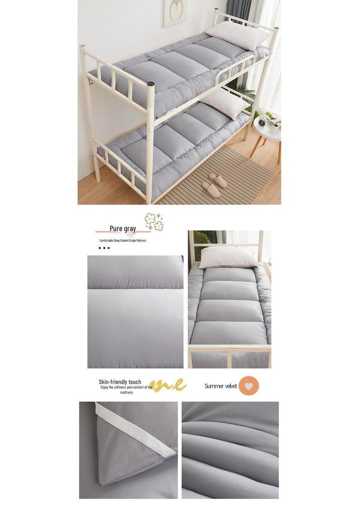 Feather Velvet Foldable Mattress - Brushed, Thickened for Students & Kids (Single/Double Bed)