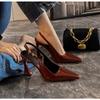 Móda Luxusní Návrhářské Letní Dámské Sandály Módní Špičaté Boty Slingback Dámské Elegantní Vysoký Podpatek Striptérské Sandály