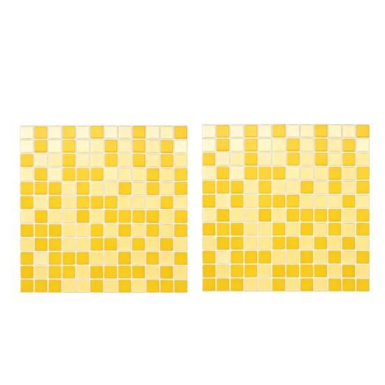 2Pcs 3D Mosaic Tile Sticker, 11.8 x 11.8 Inch Removable Wallpaper Tile, 3D Self Adhesive Wall Tiles, Bathroom Wall Tiles for Kitchen Backsplash, PVC