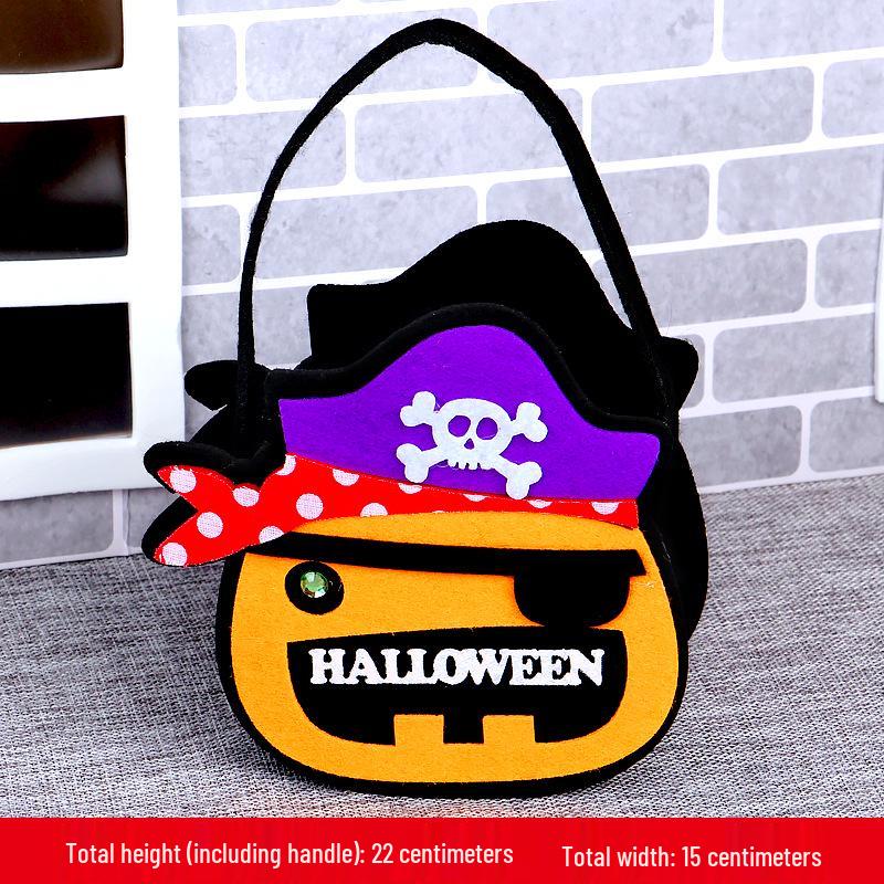 Halloween Pumpkin Trick-or-Treat Children's Handbag - Handmade Small Gift Material Pack