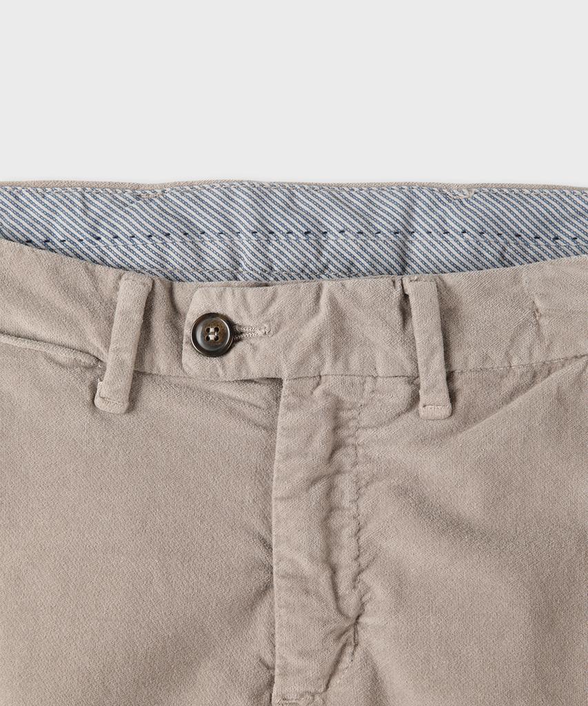 PANICALE Brown Brushed Cotton Regular Fit Pants
