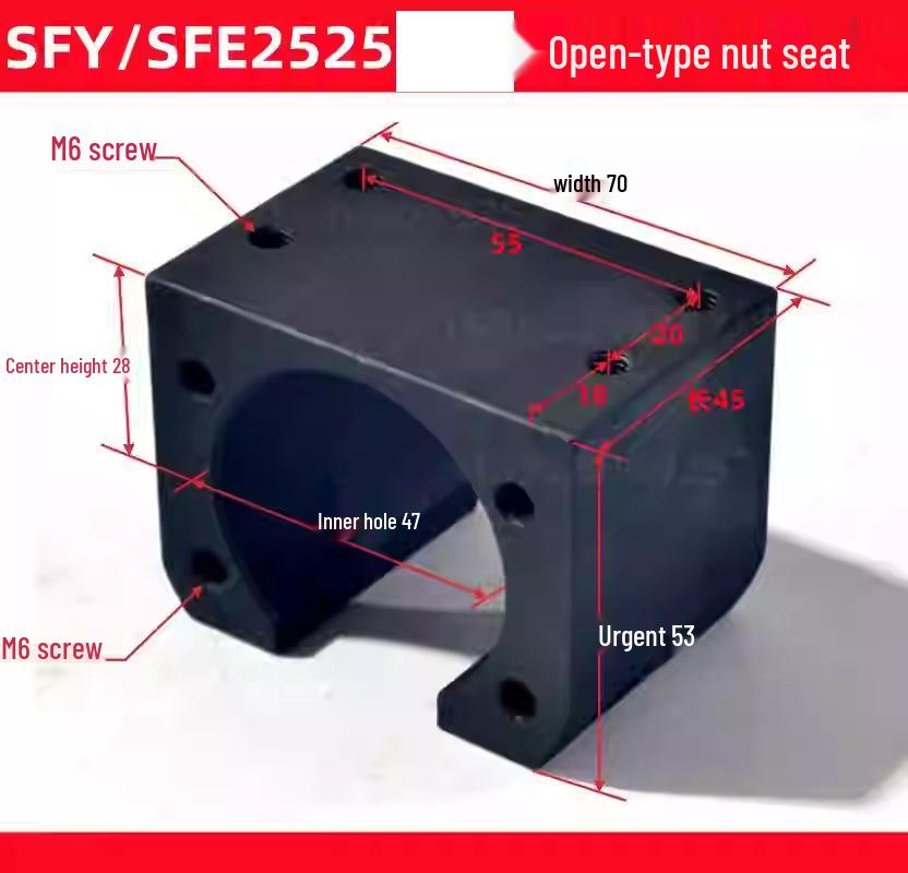 MLM Precision Iron Nut Seat Slide Module 2505/3205/4010/5010 for CNC Machines