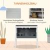 Wooden Hamster Cage for Dwarf Hamsters, Gerbils, Rutin Chicken, with Shelf, Two Huts - Grey