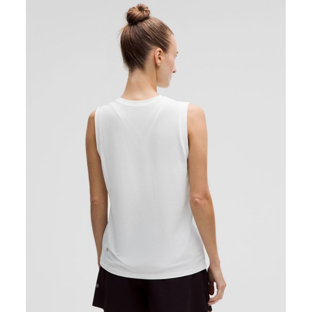 Lululemon Jersey Training Muscle Tank Top Long  Wordmark Primer