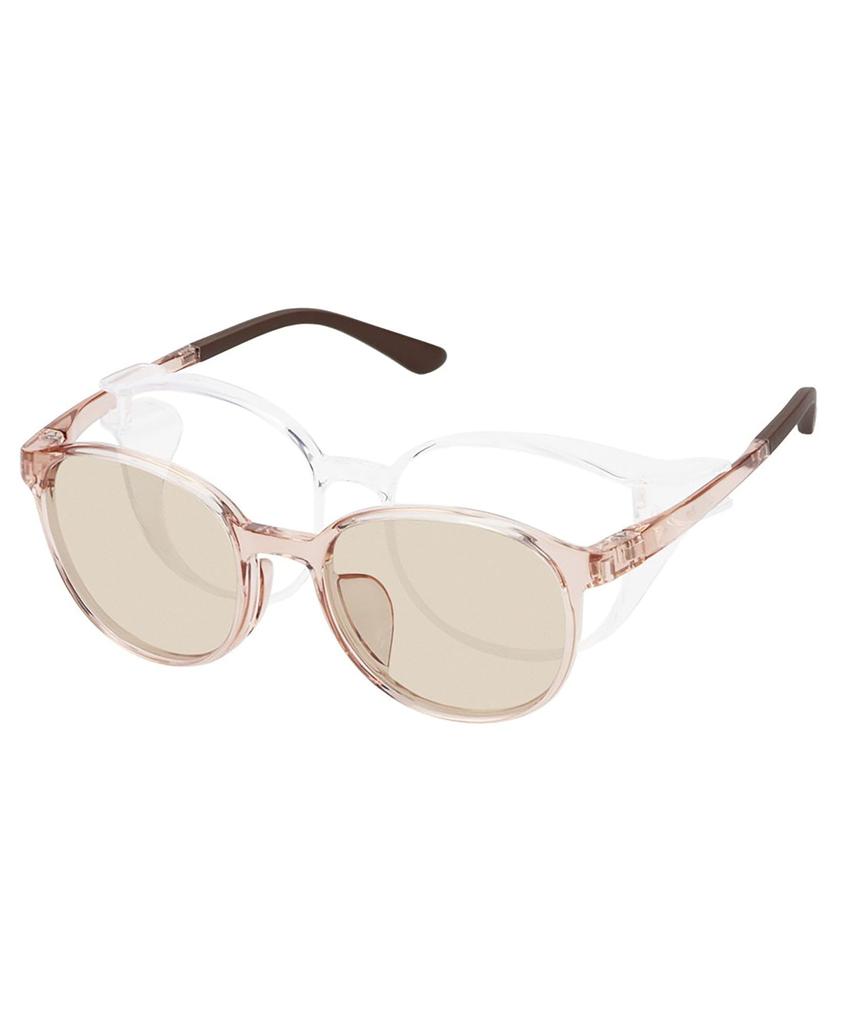 Boston-style 2-way sunglasses for pollen and droplet protection (detachable hood) (Brown (Beige) - ZN261G0441A1)  PROTECT 2WAY  Pollen glasses,
