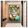 Malerei Graffiti Kunst Poster und Drucke Wand Kunst Bilder für Wohnzimmer Moderne Wohnkultur Bunte Löwe Tiger Tiere Leinwand