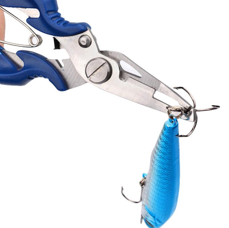 1 pz pinza da pesca multifunzionale in acciaio inossidabile forbici ad anello diviso taglierina per filo rimozione gancio