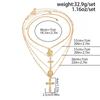 SHIXIN 4 Pcs/Set Hip Hop Punk Jesus Cross Pendant Necklace for Men Trendy Gold Color Adjustable Clavicle Chain Rock Jewelry Gift