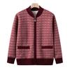Mom's Autumn and Winter New Plush Top Middle-aged Women's Fashionable Cardigan Sweater Middle-aged and Elderly Casual Fashionable Jacket