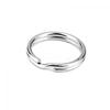 50PCS 15mm Connectors Clasps Split Key Ring Loop Hoop KeyChain Stainless Steel